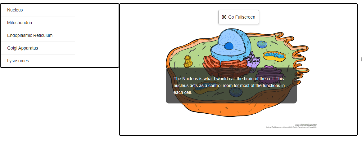 Interactive Animal Cell - Coding by Harry